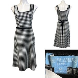 Draper James Black and White Gingham Dress